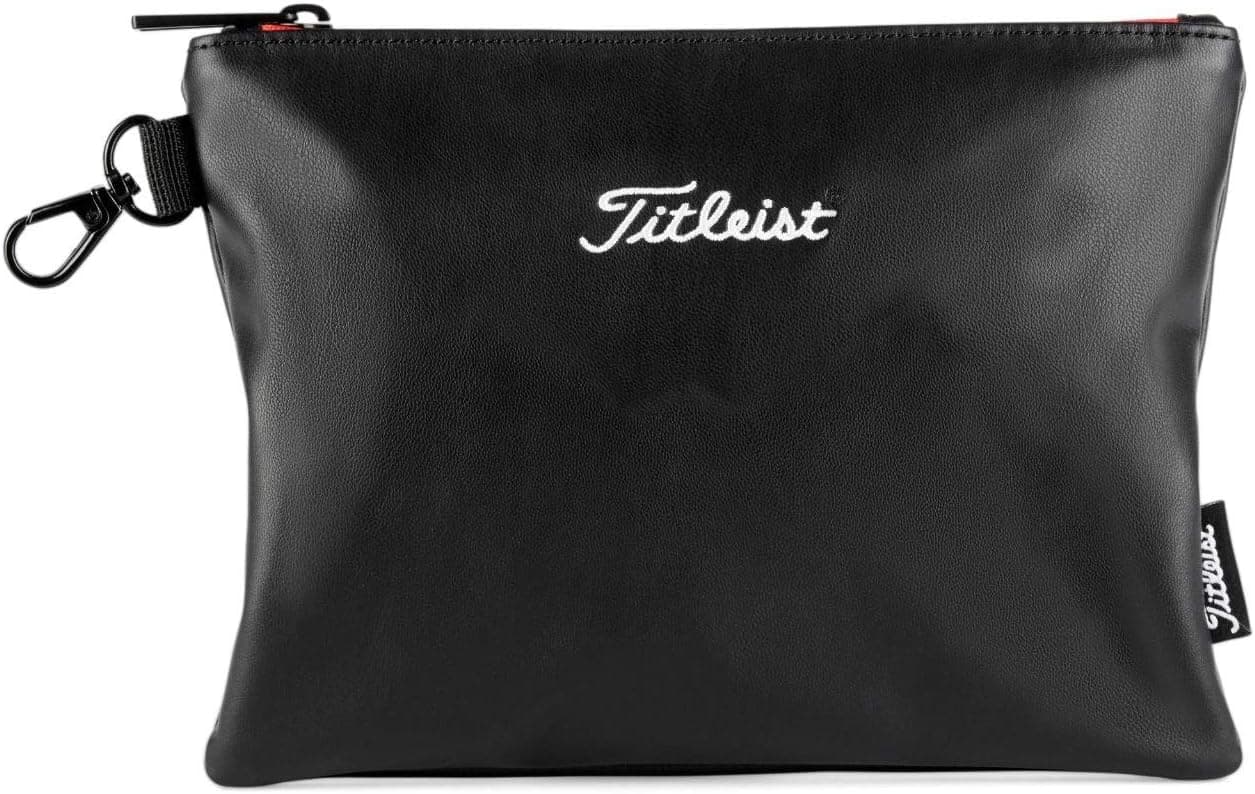 Titleist Travel Gear Professional Zippered Golf Pouch Black | Premium Synthentic Material