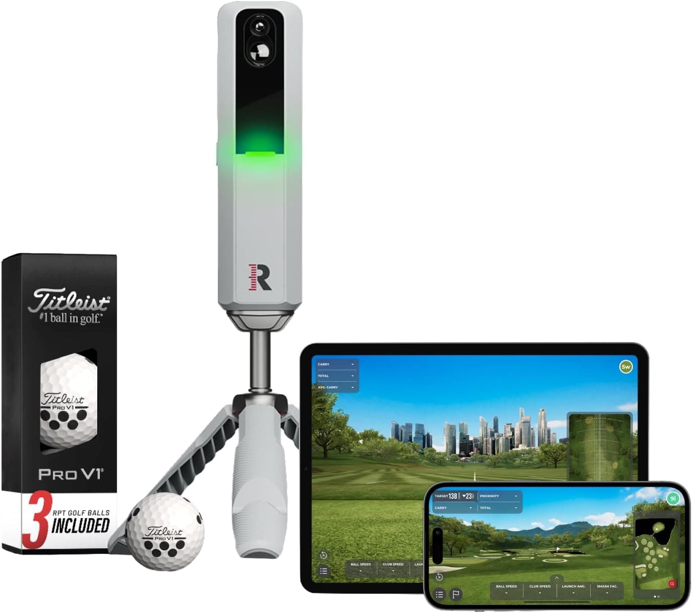 Rapsodo MLM2PRO Mobile Launch Monitor Golf Simulator | 3 ProV1 Balls